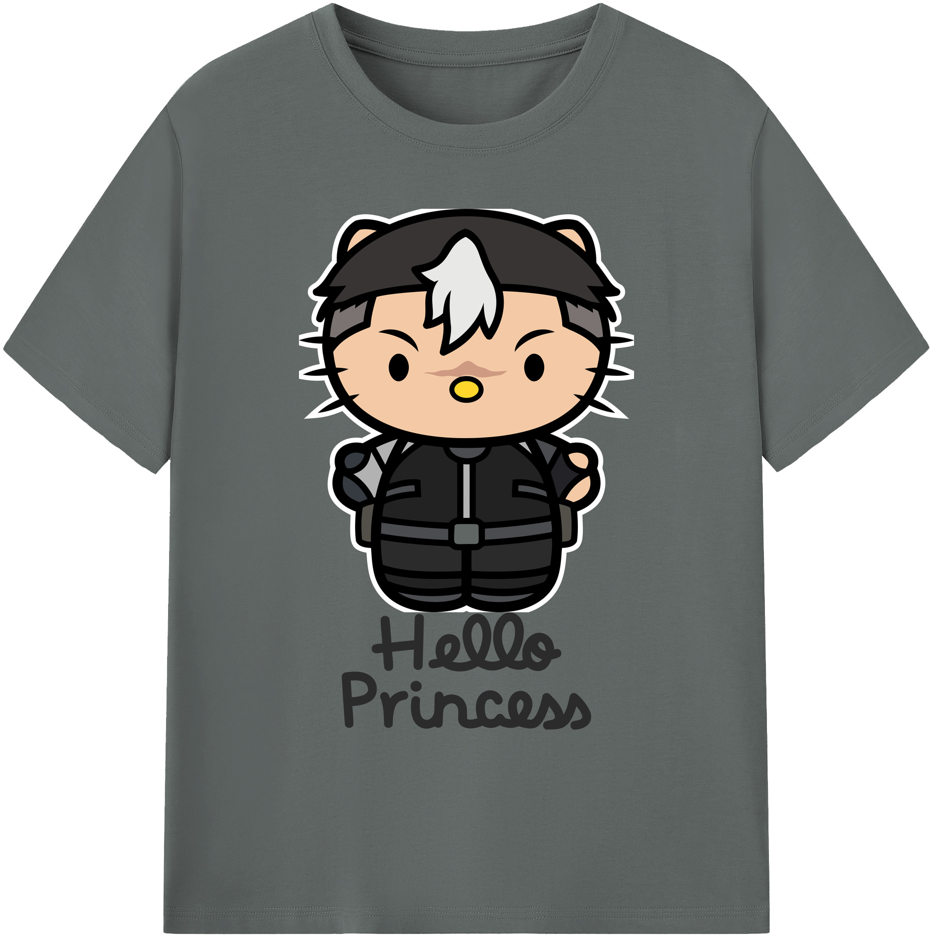 （画像用） Hello Kitty ハローキティ 綿100％ メンズ半袖Tシャツ｜肌触りやわらか＆通気性
